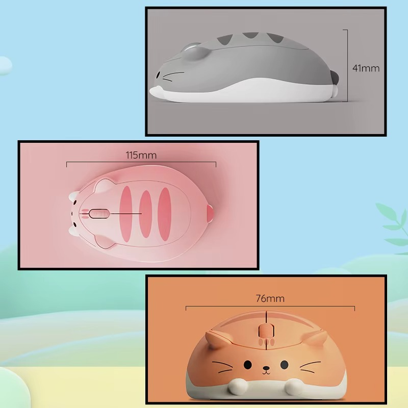 Akko Cat Theme Mouse 2.4GHz Bluetooth 3.0 / 5.0 Wireless Tri-mode Mouse for PC Laptop Computer Plug and Play - Image 6