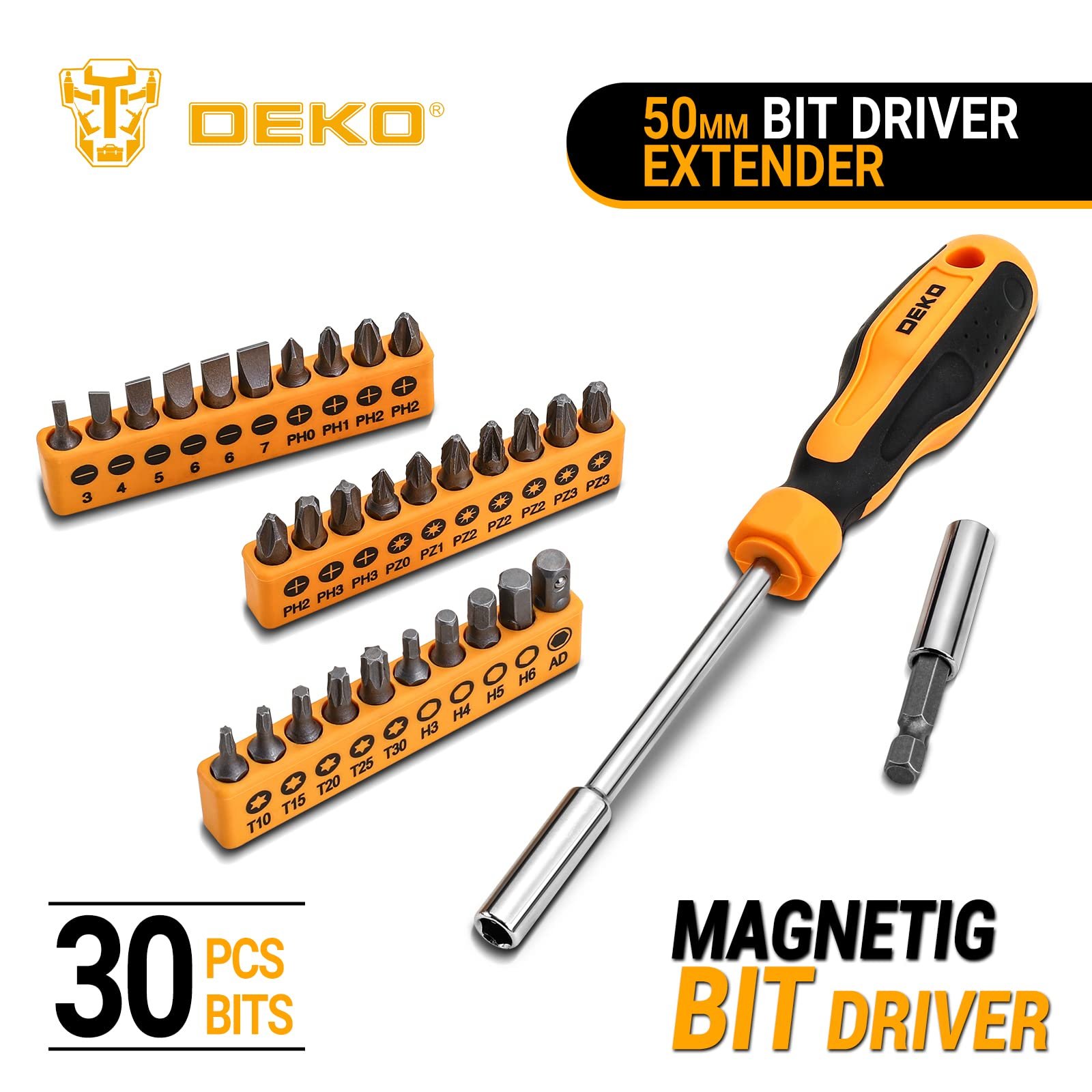 DEKO Tool Kit Set Box 62 Piece Home Repair DIY Tools Basic Hand Toolbox Sets for Home - Image 3