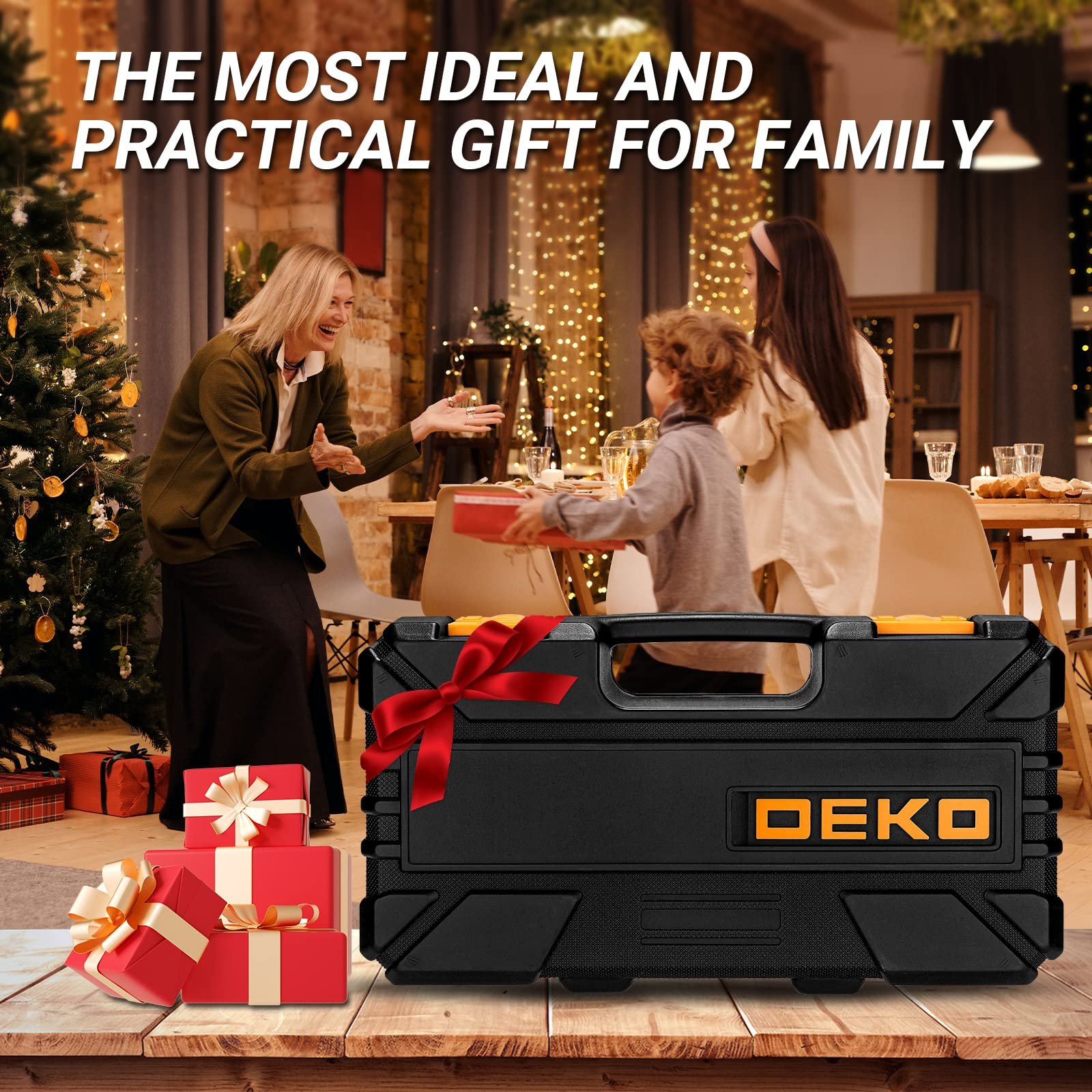 DEKO Tool Kit Set Box 62 Piece Home Repair DIY Tools Basic Hand Toolbox Sets for Home - Image 6