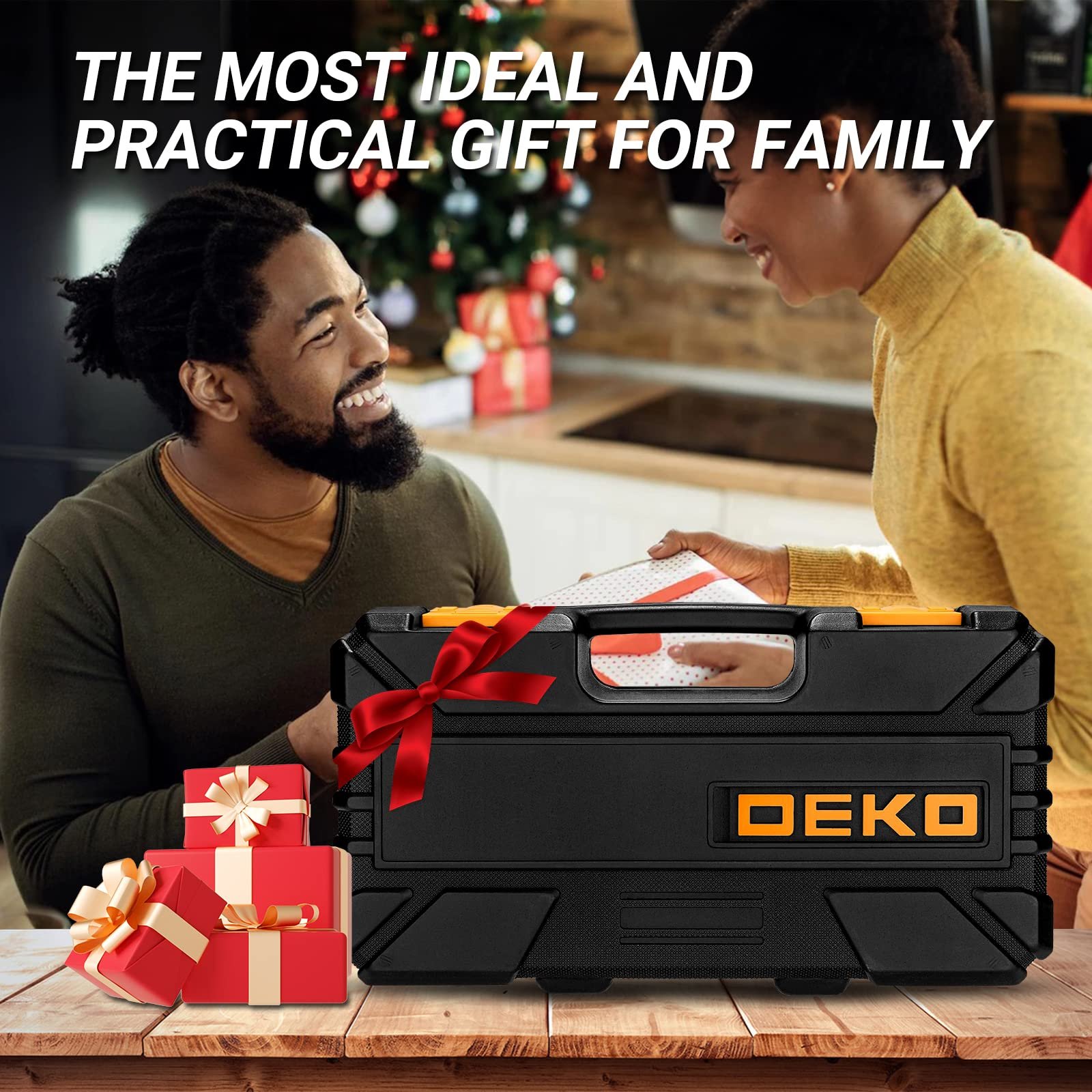 DEKO Tool Kit Set Box 62 Piece Home Repair DIY Tools Basic Hand Toolbox Sets for Home - Image 8