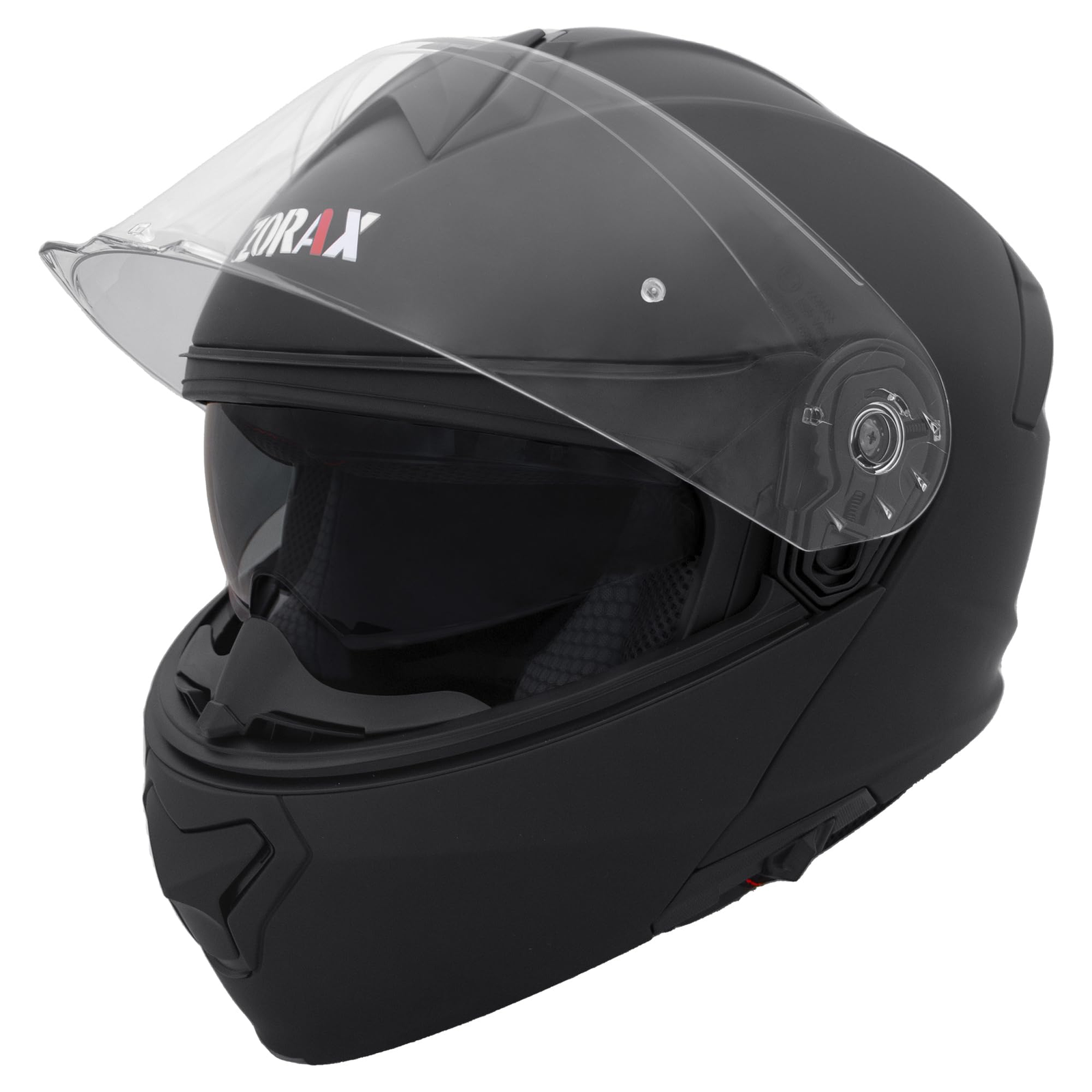 Zorax Matt Black XL (61-62cm) ZOR-838 Double Visor Modular Flip up front Motorcycle Motorbike Helmet ECE 2206 Approved - Image 9