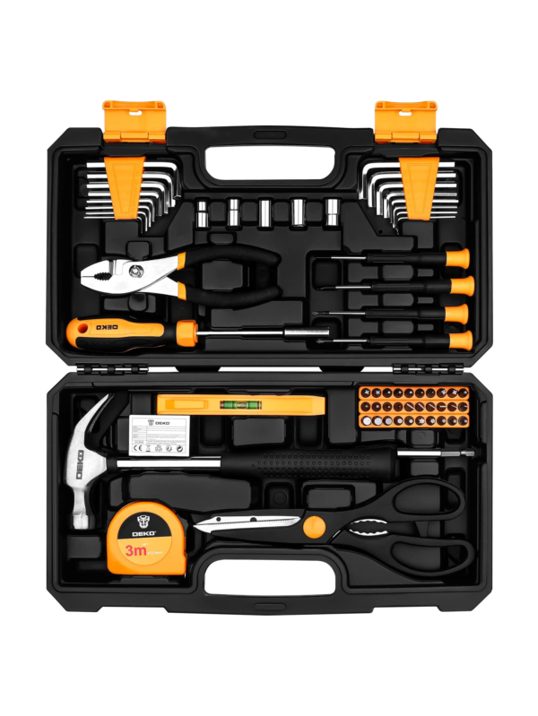 DEKO DIY Tool Kit Set Box 62 Piece