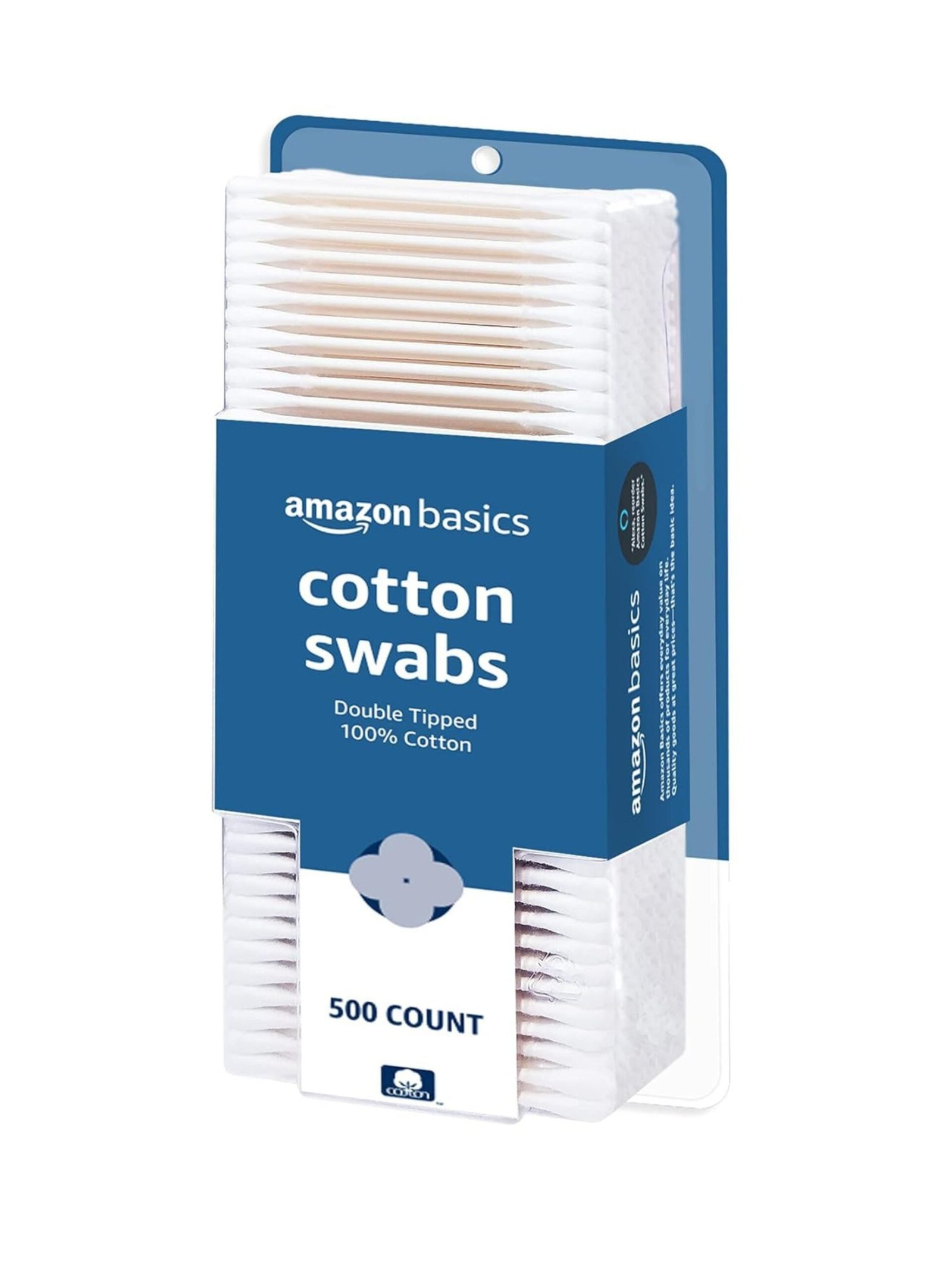 Amazon Basics Double-Tipped Cotton Swabs for Personal Hygiene and Baby Care